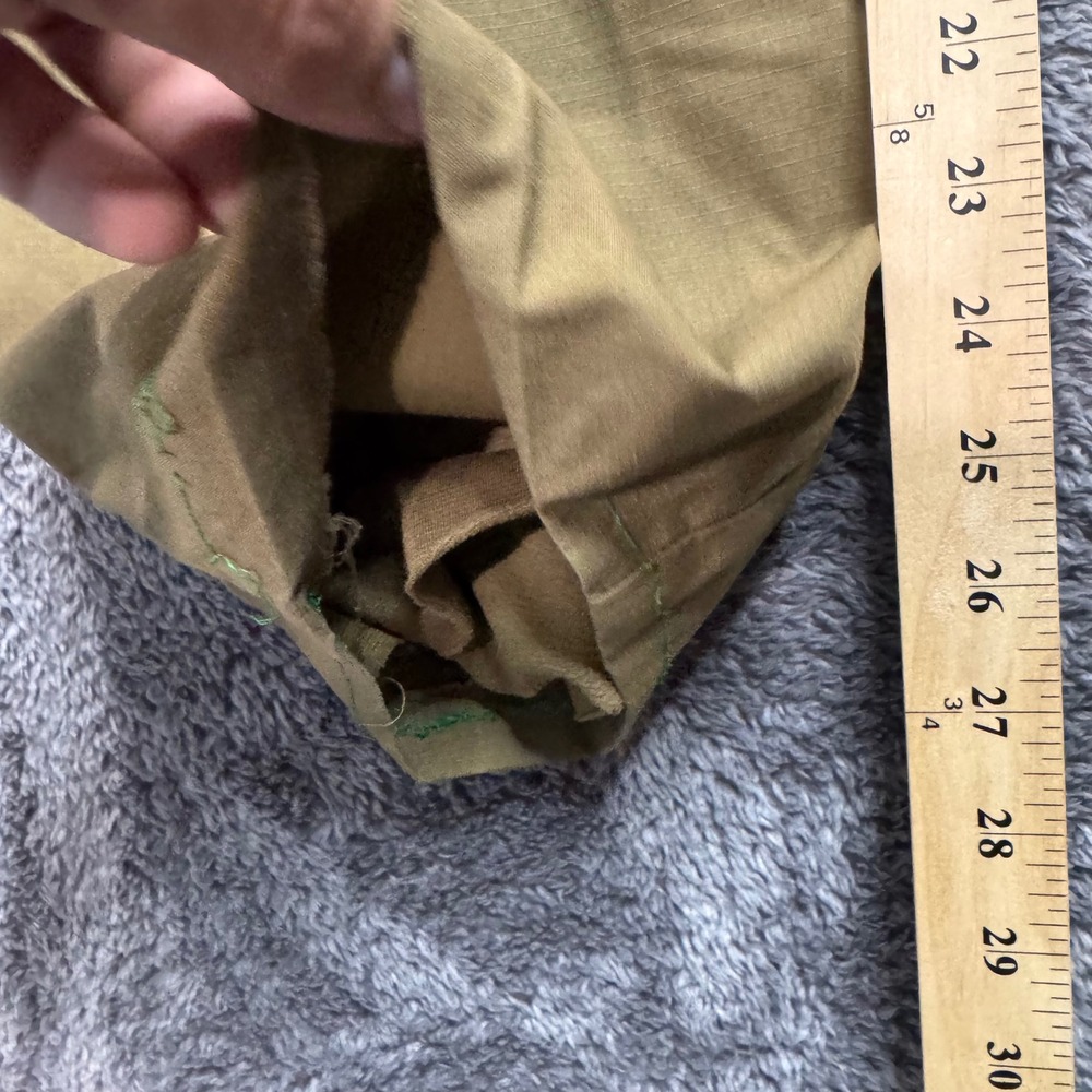 Uniqlo Heattech Lined Ripstop Pants Mens Medium Tan Brown Belted Cargo Trousers - Picture 8 of 8